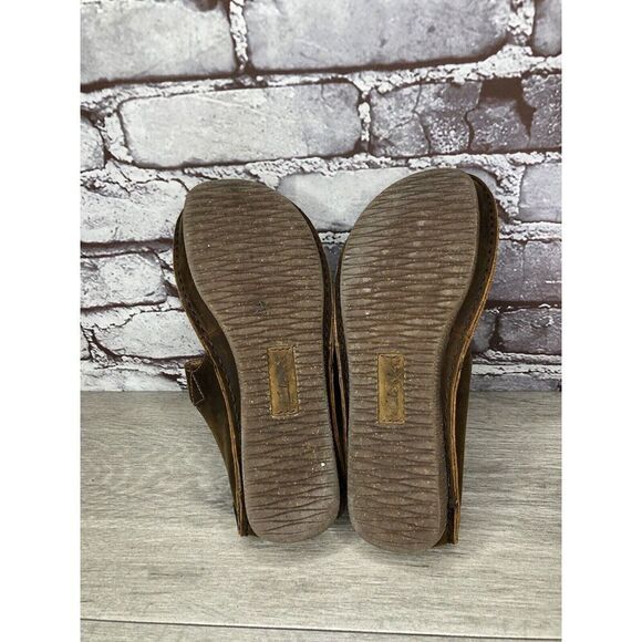 Clarks Unstructured Brown Nubuck Leather Strap Clogs Shoes Women Sz 6.5M US/37EU - Picture 9 of 16